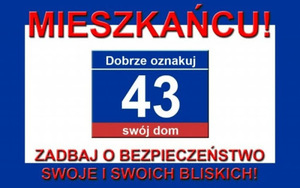 Oznacz swoją posesję - pomóż służbom dojechać na czas