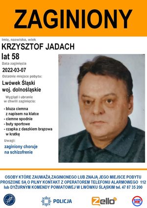 Policja prowadzi poszukiwania za osobą zaginioną