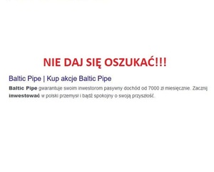 Chciał zainwestować w Baltic Pipe- stracił pieniądze. Lwówecka Policja ostrzega!